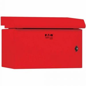 Eaton Tripp Lite Series SmartRack Industrial Enclosure - NEMA 3R, Wall Mount, Metal, Locking, Fan With Thermal Switch, 16.5 in. Depth, 6U, Red - For Computer, DVR, Switch, - SRN3RR6U