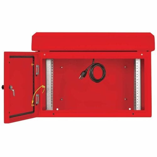 Eaton Tripp Lite Series SmartRack Industrial Enclosure - NEMA 3R, Wall Mount, Metal, Locking, Fan With Thermal Switch, 16.5 in. Depth, 6U, Red - For Computer, DVR, Switch, - SRN3RR6U - Image 6