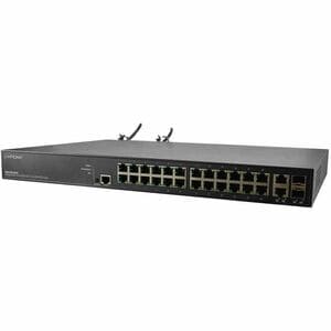 Lantronix MANAGED POE++ SWITCH 24PORT 10/100/1000BASE-T POE++ SM24TBT2DPB-2XPS-NA