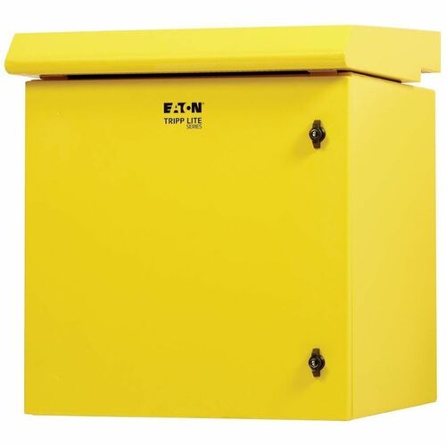 Eaton Tripp Lite Series SmartRack Industrial Enclosure - NEMA 3R, Wall Mount, Metal, Locking, Fan With Thermal Switch, 23 in. Depth, 12U, Yellow - For Computer, DVR, LAN - SRN3RY12U - Image 2