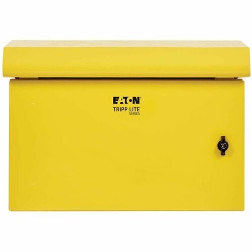 Eaton Tripp Lite Series SmartRack Industrial Enclosure - NEMA 3R, Wall Mount, Metal, Locking, Fan With Thermal Switch, 16.5 in. Depth, 6U, Yellow - For Computer, DVR, LAN - SRN3RY6U - Image 4