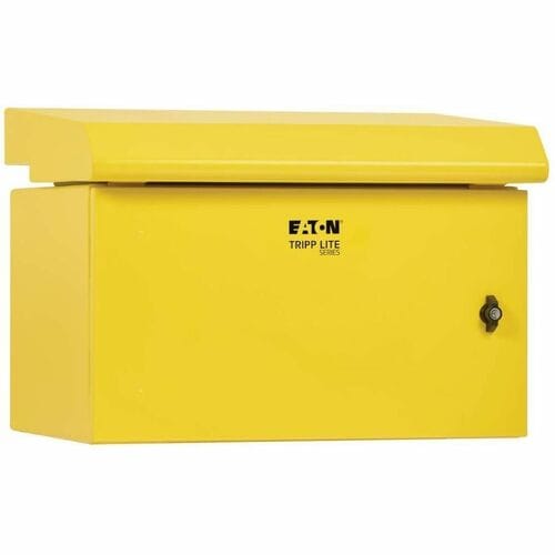 Eaton Tripp Lite Series SmartRack Industrial Enclosure - NEMA 3R, Wall Mount, Metal, Locking, Fan With Thermal Switch, 16.5 in. Depth, 6U, Yellow - For Computer, DVR, LAN - SRN3RY6U