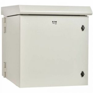Eaton Tripp Lite Series SmartRack Industrial Enclosure - NEMA 3R, Wall Mount, Metal, Locking, Hinged Back, Fan With Thermal Switch, 28 in. Depth, 12U, Gray - For DVR, - SRN3RG12US