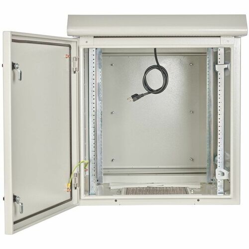 Eaton Tripp Lite Series SmartRack Industrial Enclosure - NEMA 3R, Wall Mount, Metal, Locking, Hinged Back, Fan With Thermal Switch, 28 in. Depth, 12U, Gray - For DVR, - SRN3RG12US - Image 6