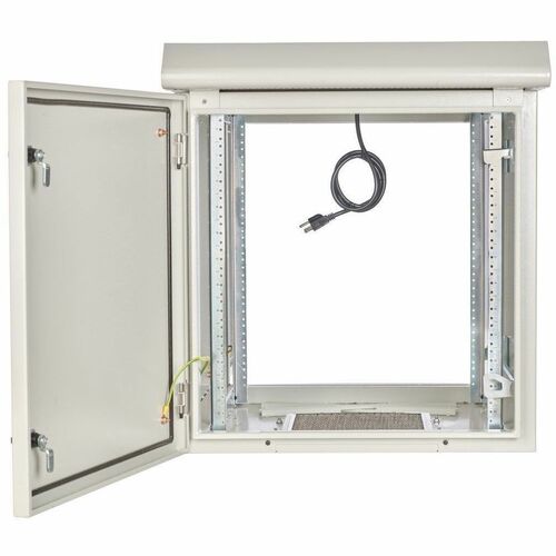 Eaton Tripp Lite Series SmartRack Industrial Enclosure - NEMA 3R, Wall Mount, Metal, Locking, Hinged Back, Fan With Thermal Switch, 28 in. Depth, 12U, Gray - For DVR, - SRN3RG12US - Image 7