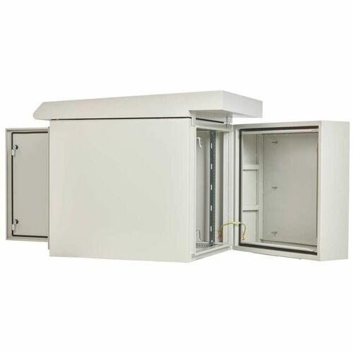 Eaton Tripp Lite Series SmartRack Industrial Enclosure - NEMA 3R, Wall Mount, Metal, Locking, Hinged Back, Fan With Thermal Switch, 28 in. Depth, 12U, Gray - For DVR, - SRN3RG12US - Image 10
