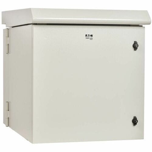 Eaton Tripp Lite Series SmartRack Industrial Enclosure - NEMA 3R, Wall Mount, Metal, Locking, Hinged Back, Fan With Thermal Switch, 28 in. Depth, 12U, Gray - For DVR, - SRN3RG12US