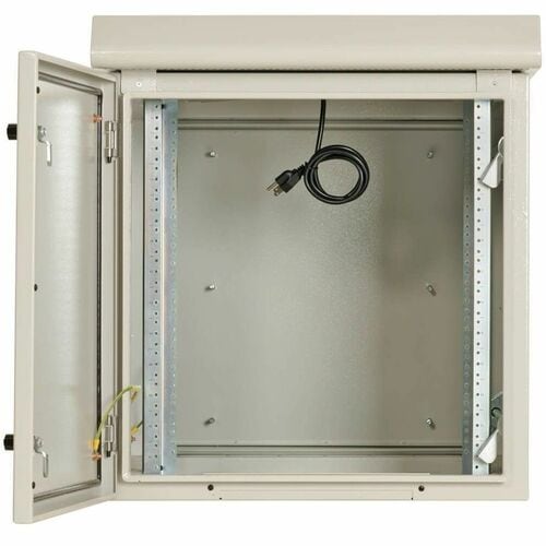 Eaton Tripp Lite Series SmartRack Industrial Enclosure - NEMA 3R, Wall Mount, Metal, Locking, Hinged Back, Fan With Thermal Switch, 32 in. Depth, 12U, Gray - For DVR, - SRN3RG12USDP - Image 6