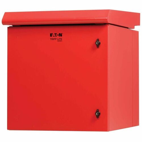 Eaton Tripp Lite Series SmartRack Industrial Enclosure - NEMA 3R, Wall Mount, Metal, Locking, Hinged Back, Fan With Thermal Switch, 28 in. Depth, 12U, Red - For Computer, - SRN3RR12US - Image 2