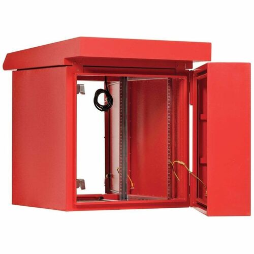 Eaton Tripp Lite Series SmartRack Industrial Enclosure - NEMA 3R, Wall Mount, Metal, Locking, Hinged Back, Fan With Thermal Switch, 28 in. Depth, 12U, Red - For Computer, - SRN3RR12US - Image 10
