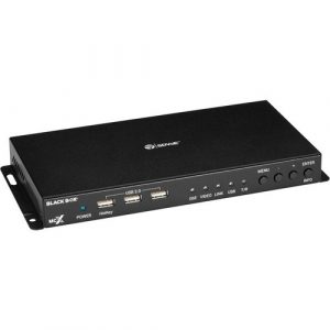 Black Box MCX G2 DisplayPort Copper/Fiber Transcoder - Functions: Video Transcoder, Video Switcher - HDMI, DisplayPort - 4096 x 2160 - DisplayPort - Network (RJ-45) - USB - - MCXG2TD11