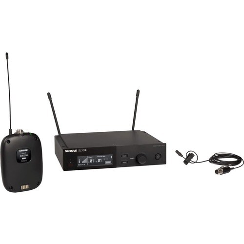Shure Wireless System with SLXD1 Bodypack Transmitter and DL4 Lavalier Microphone - 470 MHz to 514 MHz Operating Frequency SLXD14/DL4B-G58 - SLXD14/DL4B-G58