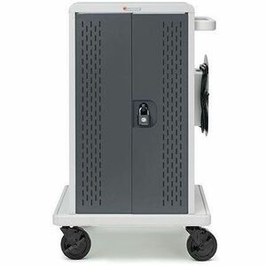 Bretford Elevation Charging Cart - 4 Casters - 5" Caster Size - Steel - 26.10" Width x 26.50" Depth x 41.40" Height - Concrete, Cool Gray - For - ELVTC36PAC-CTCG