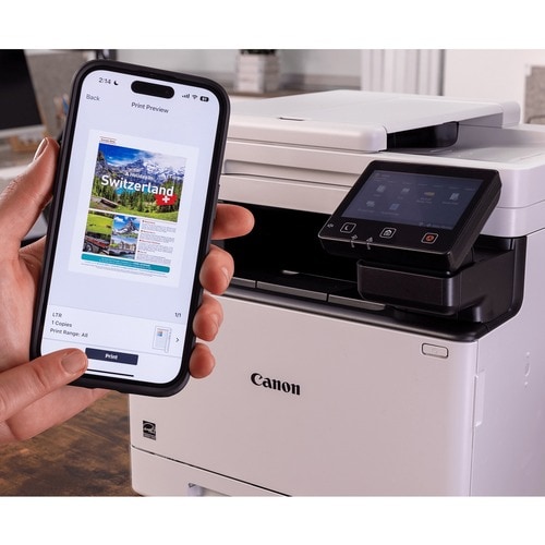 Canon imageCLASS MF753Cdw Wireless Laser Multifunction Printer - Color - White - Copier/Fax/Printer/Scanner - 35 ppm Mono/35 ppm Color Print - 1200 x 1200 dpi Print - Automatic - 5455C010 - Image 10