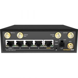 Pepwave MAX BR1 Pro Wi-Fi 6 IEEE 802.11ax 1 SIM Ethernet, Cellular Modem/Wireless Router - 4G - LTE Advanced, HSPA+, DC-HSPA+ - Dual Band - 2.40 GHz ISM - MAX-BR1-PRO-LTEA-W-T