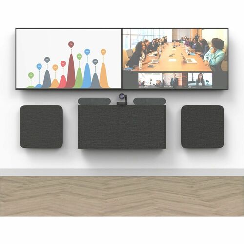 Heckler Design Ada Panels Set For Video Meeting Kit - Black, Gray - Stainless Steel, Urethane, Polyester Fabric H806-BG - H806-BG - Image 3