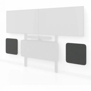 Heckler Design Ada Panels Set For Video Meeting Kit - Black, Gray - Stainless Steel, Urethane, Polyester Fabric H806-BG - H806-BG