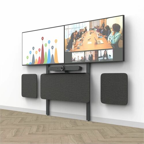 Heckler Design Ada Panels Set For Video Meeting Kit - Black, Gray - Stainless Steel, Urethane, Polyester Fabric H806-BG - H806-BG - Image 6