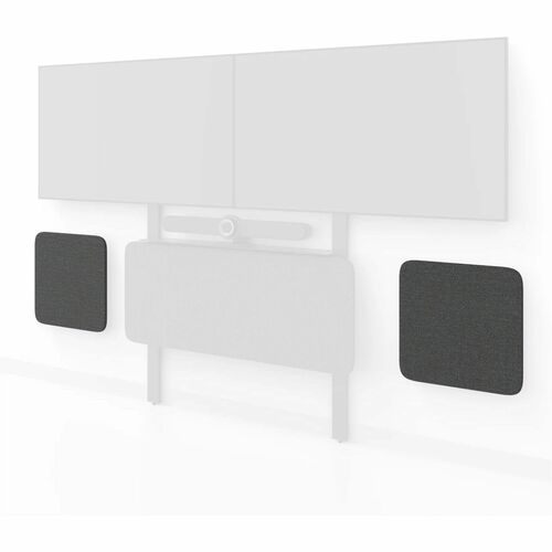 Heckler Design Ada Panels Set For Video Meeting Kit - Black, Gray - Stainless Steel, Urethane, Polyester Fabric H806-BG - H806-BG