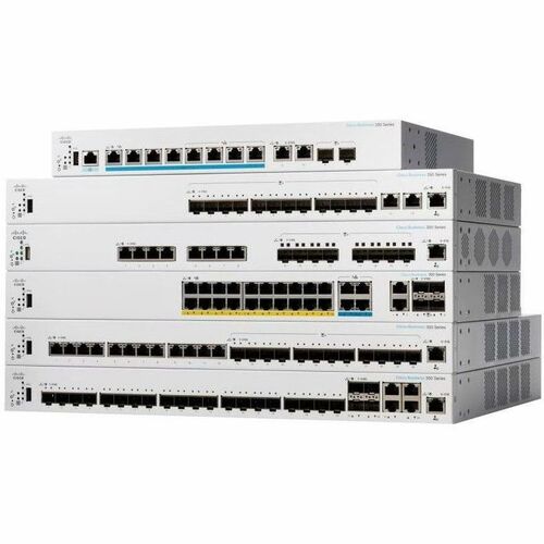 Cisco Business CBS350-12XT Ethernet Switch - 14 Ports - Manageable - 10 Gigabit Ethernet - 10GBase-T, 10GBase-X - 3 Layer Supported - Modular - 64.10 W Power Consumption - CBS350-12XT-BR - Image 2