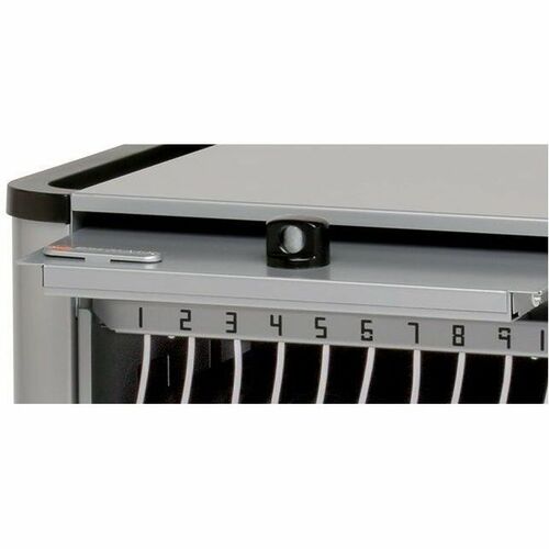 Bretford PureCharge Pro Station - Up to 13" Screen Support - 10 Devices Supported - 15" Height x 17.20" Width x 15.70" Depth - Steel - Platinum - - PCPDS10C-PM - Image 11