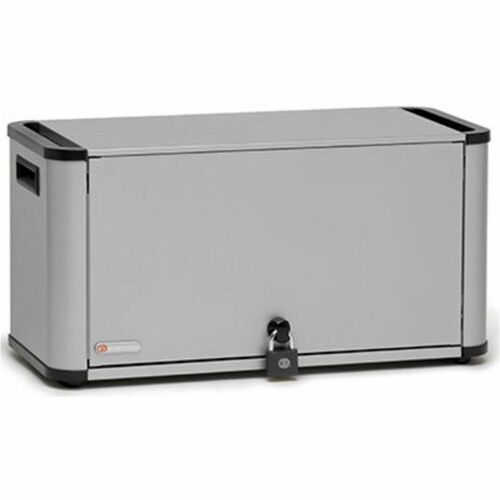 Bretford PureCharge Pro Station - Up to 13" Screen Support - 10 Devices Supported - 15" Height x 17.20" Width x 15.70" Depth - Steel - Platinum - - PCPDS10C-PM - Image 3
