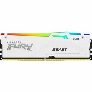 Kingston 64GB 5200MT/S DDR5 CL40 DIMM KIT OF 2 FURY BEAST WHITE RGB XM KF552C40BWAK2-64