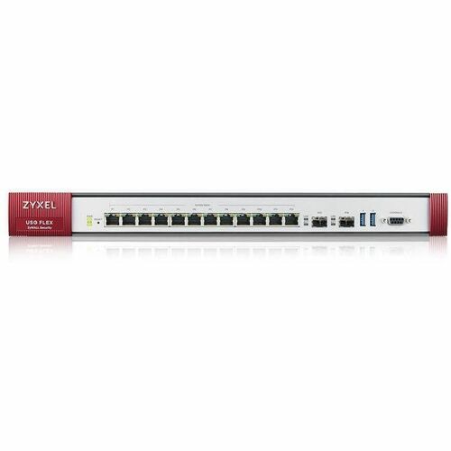ZYXEL ZyWALL USG FLEX 700 Network Security/Firewall Appliance - Intrusion Prevention - 12 Port - 10/100/1000Base-T, 1000Base-X - Gigabit Ethernet - 5.27 Gbit/s Firewall Throughput - SSL, DES, - USGFLEX700+2YG