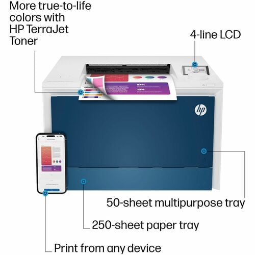 HP LaserJet Pro 4200 4201dn Desktop Wired Laser Printer - Color - 40 ppm Mono / 40 ppm Color - Automatic Duplex Print - 300 Sheets Input - - 4RA85F#BGJ - Image 22