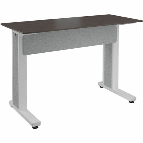 Middle Atlantic Forum Conference Table - Asian Night Rectangle Top - Powder Coated, White, Silver Gray Base - 2 Seating Capacity - 324.96 lb Capacity x 60" Table - FM-TRE-0602738-A3W
