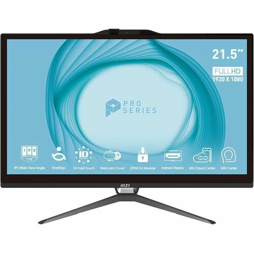 MSI Pro AP222T 13M-059US All-in-One Computer - Intel Core i3 13th Gen i3-13100 - 8 GB - 512 GB SSD - 21.5" Full HD Touchscreen - Desktop - - PAP222T13M059 - Image 16