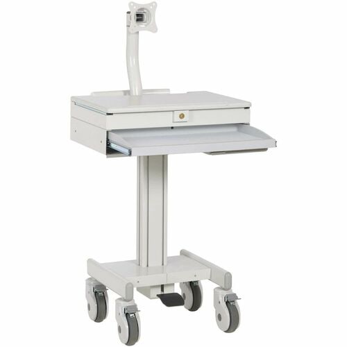 Eaton Tripp Lite Series Mobile Workstation with Monitor Arm, Casters, Locking Drawer, TAA - 15.41 lb Capacity - 4 Casters - 4" Caster Size - Wood, Steel - - WWSS1DWSTAA - Image 11