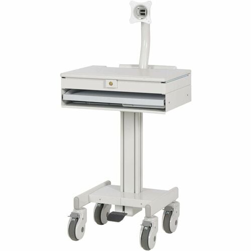 Eaton Tripp Lite Series Mobile Workstation with Monitor Arm, Casters, Locking Drawer, TAA - 15.41 lb Capacity - 4 Casters - 4" Caster Size - Wood, Steel - - WWSS1DWSTAA - Image 12