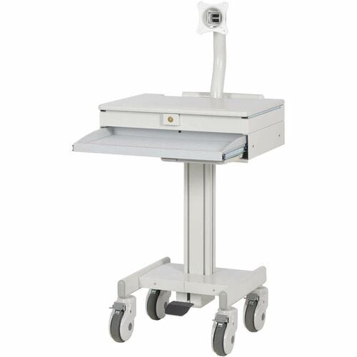Eaton Tripp Lite Series Mobile Workstation with Monitor Arm, Casters, Locking Drawer, TAA - 15.41 lb Capacity - 4 Casters - 4" Caster Size - Wood, Steel - - WWSS1DWSTAA - Image 13