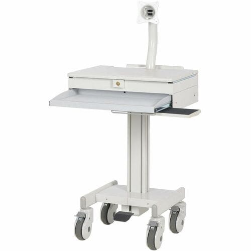 Eaton Tripp Lite Series Mobile Workstation with Monitor Arm, Casters, Locking Drawer, TAA - 15.41 lb Capacity - 4 Casters - 4" Caster Size - Wood, Steel - - WWSS1DWSTAA - Image 14