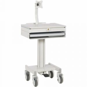Eaton Tripp Lite Series Mobile Workstation with Monitor Arm, Casters, Locking Drawer, TAA - 15.41 lb Capacity - 4 Casters - 4" Caster Size - Wood, Steel - - WWSS1DWSTAA