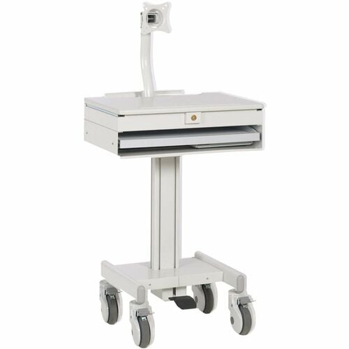 Eaton Tripp Lite Series Mobile Workstation with Monitor Arm, Casters, Locking Drawer, TAA - 15.41 lb Capacity - 4 Casters - 4" Caster Size - Wood, Steel - - WWSS1DWSTAA