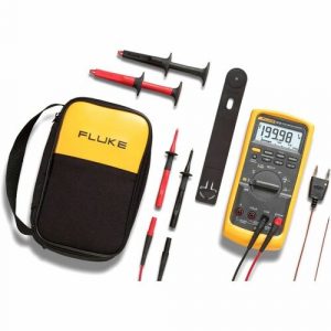 Fluke 87V/E2 Industrial Electrician Combo Kit - 1000 V, 10 A AC - 1000 V, 10 A DC - CAT III 1000V - Data Hold, Diode Test - FLUKE-87-5/E2 CAL