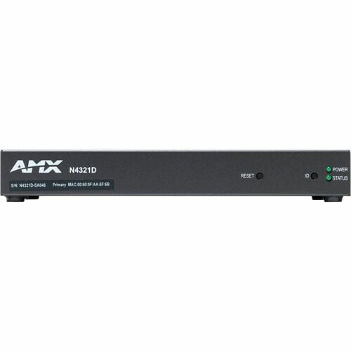 AMX NMX-ATC-N4321D Audio-over-IP Transceiver with Dante and AES67 - 2 x Network (RJ-45) - Twisted Pair - Power over Ethernet (PoE) - Rack-mountable AMX-N43T001 - AMX-N43T001 - Image 2