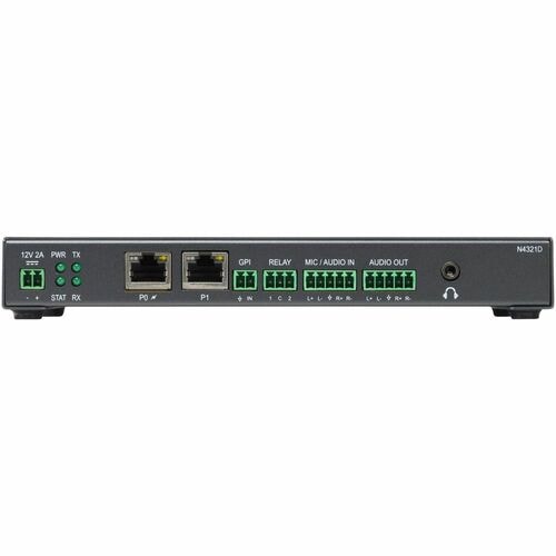 AMX NMX-ATC-N4321D Audio-over-IP Transceiver with Dante and AES67 - 2 x Network (RJ-45) - Twisted Pair - Power over Ethernet (PoE) - Rack-mountable AMX-N43T001 - AMX-N43T001 - Image 4