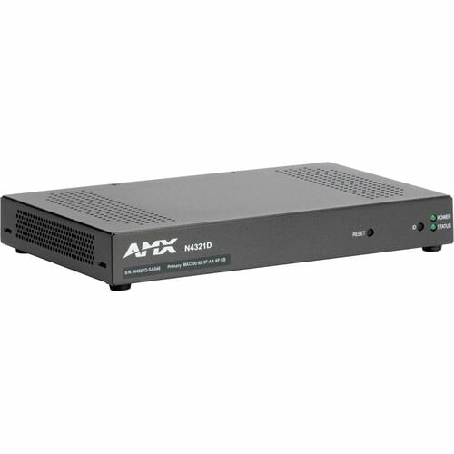 AMX NMX-ATC-N4321D Audio-over-IP Transceiver with Dante and AES67 - 2 x Network (RJ-45) - Twisted Pair - Power over Ethernet (PoE) - Rack-mountable AMX-N43T001 - AMX-N43T001