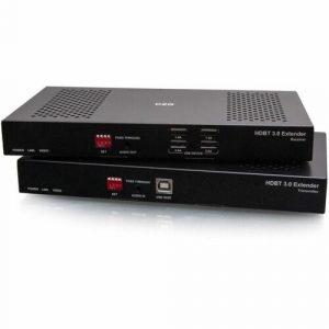 C2G HDMI HDBaseT + USB-B to A + RS232 Over Cat Extender Box TX to Box RX (18Gbps) 4K 60Hz up to 328ft - 1 Input Device - - C2G30055