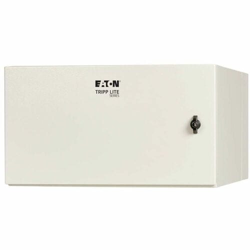 Eaton Tripp Lite Series SmartRack Industrial Enclosure with Lock - NEMA 4, Wall Mount, Metal Construction, Hinged Back, 28 in. Depth, 6U, Gray - For DVR, PDU, Patch - SRN4G6US - Image 2