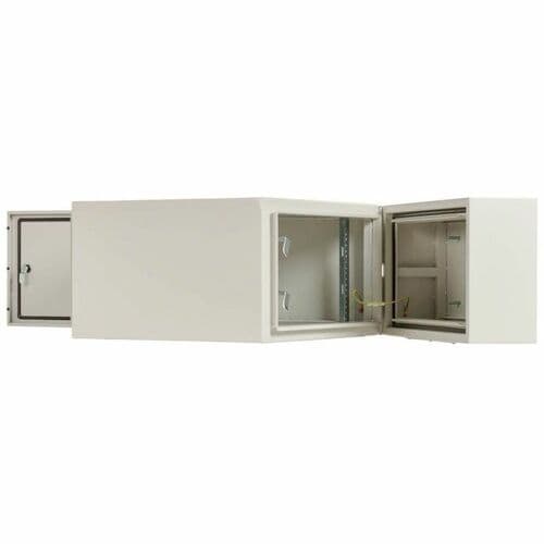 Eaton Tripp Lite Series SmartRack Industrial Enclosure with Lock - NEMA 4, Wall Mount, Metal Construction, Hinged Back, 28 in. Depth, 6U, Gray - For DVR, PDU, Patch - SRN4G6US - Image 11