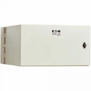 Eaton Tripp Lite Series SmartRack Industrial Enclosure with Lock - NEMA 4, Wall Mount, Metal Construction, Hinged Back, 28 in. Depth, 6U, Gray - For DVR, PDU, Patch - SRN4G6US
