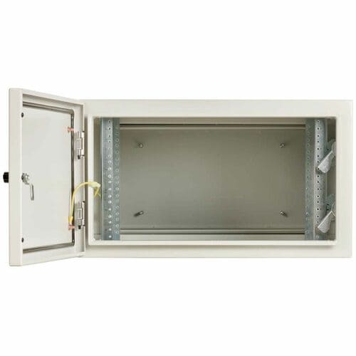 Eaton Tripp Lite Series SmartRack Industrial Enclosure with Lock - NEMA 4, Wall Mount, Metal Construction, Hinged Back, 28 in. Depth, 6U, Gray - For DVR, PDU, Patch - SRN4G6US - Image 6