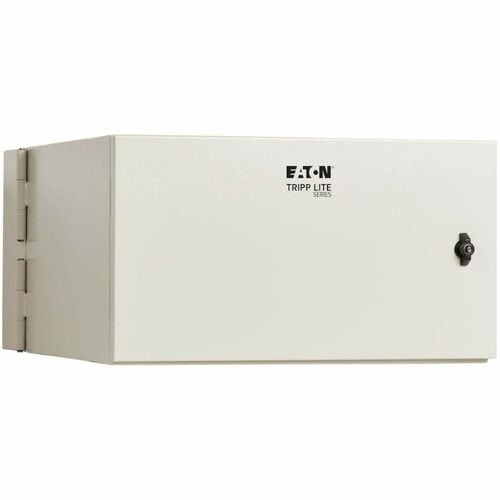 Eaton Tripp Lite Series SmartRack Industrial Enclosure with Lock - NEMA 4, Wall Mount, Metal Construction, Hinged Back, 28 in. Depth, 6U, Gray - For DVR, PDU, Patch - SRN4G6US