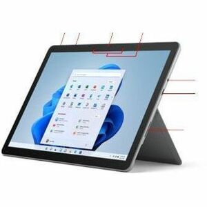 Microsoft Surface Go 4 Tablet - 10.5" Full HD - 8 GB - 64 GB Storage - Platinum - Quad-core (4 Core) N200 - microSDXC Supported - 1920 - XGT-00001 - Image 9