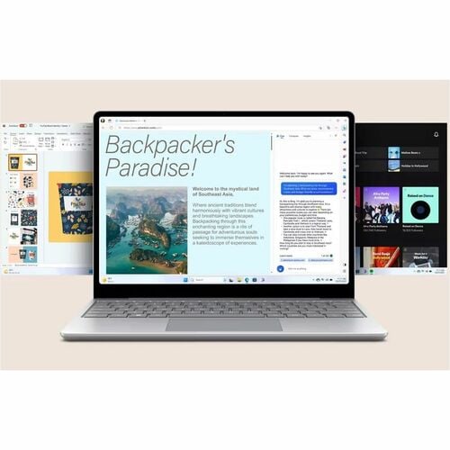 Microsoft Surface Laptop Go 3 12.4" Touchscreen Notebook - Intel Core i5 12th Gen i5-1235U - 8 GB - 128 GB SSD - English Keyboard - Platinum - - XJD-00001 - Image 9