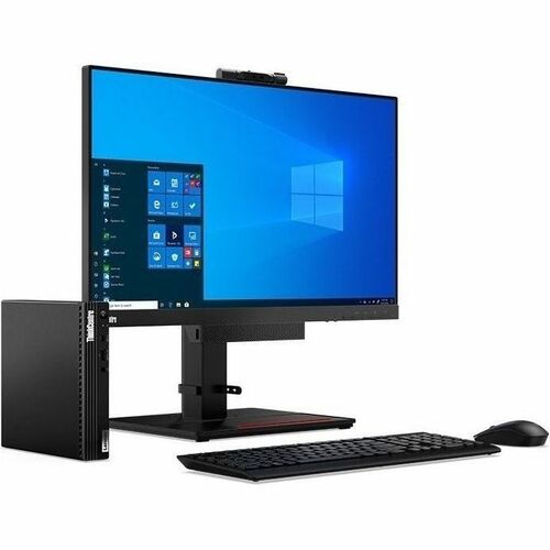 Lenovo ThinkCentre M75q Gen 2 11JN008WUS Desktop Computer - AMD Ryzen 5 PRO 5650GE - 8 GB - 256 GB SSD - Tiny - Black - AMD PRO - 11JN008WUS - Image 4